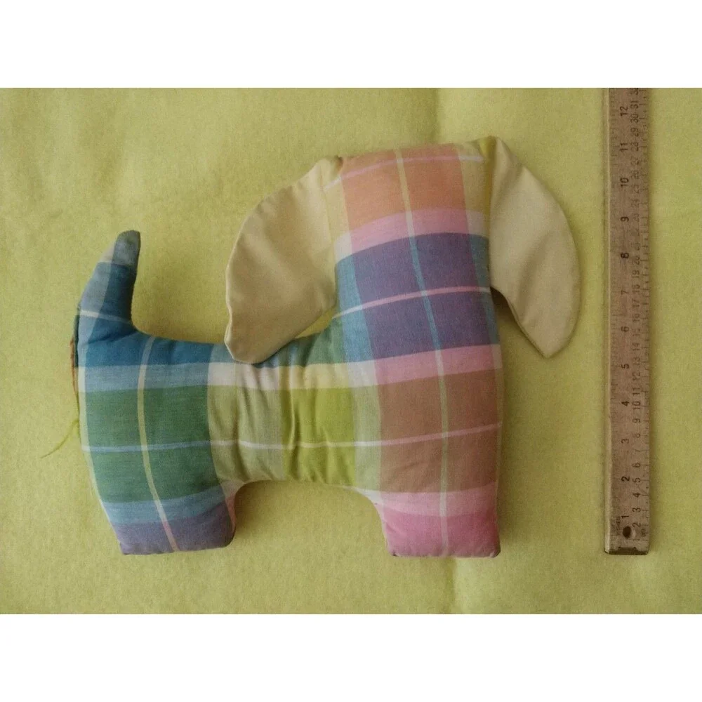 Quiltex Vintage Yellow Acrylic Baby Blanket Plaid Trim 36x49” (Bonus Dog Flawed)